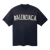 Tape Type T-shirt Medium Fit “Black Faded” 739784TOVA91055