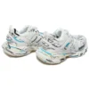 Track 1.0 Sneakers ” White Blue Mesh and Nylon Graffiti” 542023W3SRA9014
