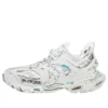 Track 1.0 Sneakers ” White Blue Mesh and Nylon Graffiti” 542436W3SRA9014