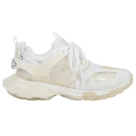 Track Clear Sole Low Mesh Nylon Sneakers White 647742W3BM19000