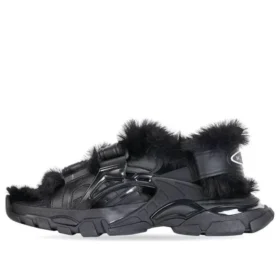 Track Sandals “Fake Fur Black” 668560W3CQ31000