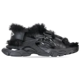 Track Sandals “Fake Fur Black” 668560W3CQ31000