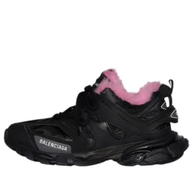 Track Sneakers “Black Fake Fur Pink” 668555W3CQ61050