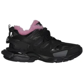 Track Sneakers “Black Fake Fur Pink” 668555W3CQ61050