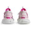 Track Sock Sneakers “White and Neon Pink Knit and Nylon” 736328W3SKC9055