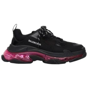 Triple S “Clear Sole – Black Pink Neon” 544351W2FR11053