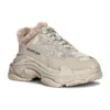 Triple S “Fake Fur – Beige” 668562W3CQ59710