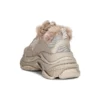 Triple S “Fake Fur – Beige” 668562W3CQ59710
