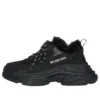 Triple S “Fake Fur – Black” 668562W3CQ51000