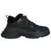 Triple S “Fake Fur – Black” 668562W3CQ51000