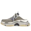 Triple S Mules “Grey Blue Double Foam and Mesh” 755687W3SM11259