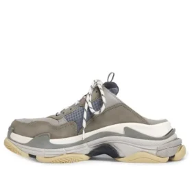 Triple S Mules “Grey Blue Double Foam and Mesh” 755687W3SM11259