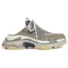 Triple S Mules “Grey Blue Double Foam and Mesh” 755687W3SM11259