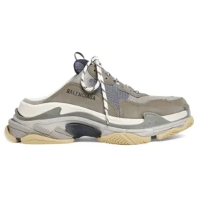 Triple S Mules “Grey Blue Double Foam and Mesh” 755687W3SM11259
