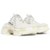 Triple S Mules “White Double Foam and Mesh” 755686W3SM29097