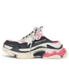 Triple S Mules “White Pink and Black Double Foam and Mesh” 755686W3SM15671