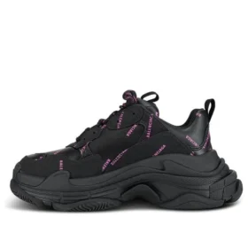 Triple S Sneaker “All Over Logo – Black Pink” 524039W2FA11050