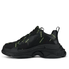Triple S Sneaker “Allover Logo – Black Fluo Yellow” 536737W2FA11070