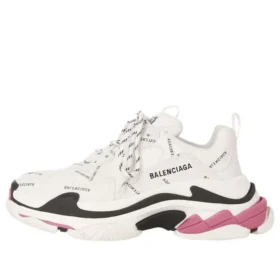 Triple S Sneaker “Allover Logo White Pink” 524039W2FA49155