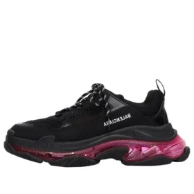 Triple S Sneaker “Clear Sole – Black Pink Neon” 541624W2FR11053