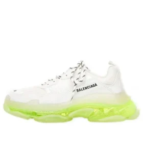 Triple S Sneaker “Clear Sole – White Fluo Yellow” 541624W2FR19073