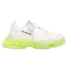 Triple S Sneaker “Clear Sole – White Fluo Yellow” 541624W2FR19073