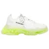 Triple S Sneaker “Clear Sole – White Fluo Yellow” 544351W2FR19073