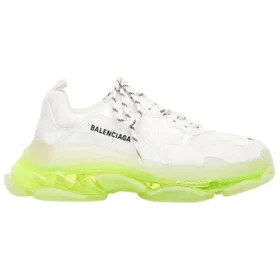 Triple S Sneaker “Clear Sole – White Fluo Yellow” 544351W2FR19073