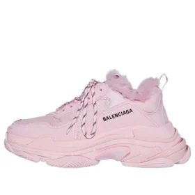 Triple S Sneaker Fake Fur “Pink” 668562W3CQ55000