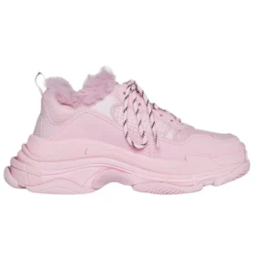 Triple S Sneaker Fake Fur “Pink” 668562W3CQ55000