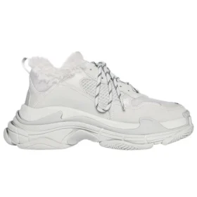 Triple S Sneaker “Faux Fur – Grey” 668562W3CQ51210