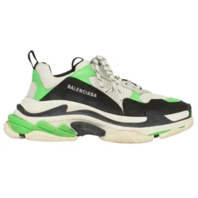 Triple S Sneaker “White Green Fluo” 536737W09O69063