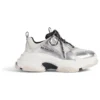 Triple S Sneakers “Black White and Silver Double Foam and Mesh” 536737W2FWM8191