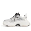 Triple S Sneakers “Black White Silver Double Foam and Mesh” 524039W2FWM8191