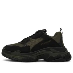 Triple S Sneakers “Olive Green Black” 536737W2FW24010