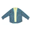 Trompe L”oeil Checked Shirt And T-Shirt “Blue Neon Yellow” 699371TMM116305