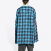 Trompe L”oeil Checked Shirt And T-Shirt “Blue Neon Yellow” 699371TMM116305