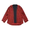Trompe L”oeil Checked Shirt And T-Shirt “Red Navy” 699371TNM256167