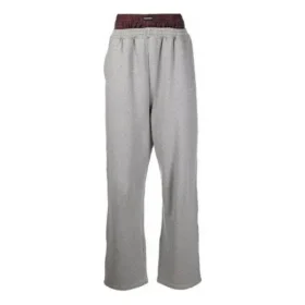 Trompe L”oeil Double Waistband Sweatpants “Red Grey” 662627TKM366100