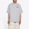 Turn Slit T-Shirt “Grey Black” 675016TLVB31167