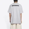 Turn Slit T-Shirt “Grey Black” 675016TLVB31167