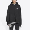 Turn Zip-Up Hoodie Wide Fit “Black” 674719TLVB49034