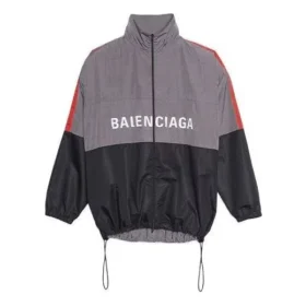 Two-Tone Logo-Print Shell Jacket “Grey” 534317TDO051408