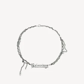 Typo destroyed necklace in antique silver Typo destroyed necklace in antique silver