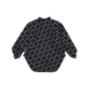 Typo Logo-Print Long Sleeve Shirt “Black” 671663TLLJ11070