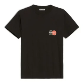Uniform Logo Printing Retro Small Slim Fit Short Sleeve Black 612964TIV791000