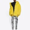 Unisex FW21 Faux Fur Jacket Yellow 663000TKQ077200