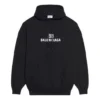 Unisex FW21 Fleece Logo Printing Long Sleeve Hooded Black 600583TKVI81070