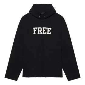 Unisex FW21 Free Letter Printing Sweatshirt Black 661711TKVD41070