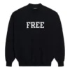 Unisex FW21 Free Printing Round-neck Sweatshirt Black 652981TKVD41070